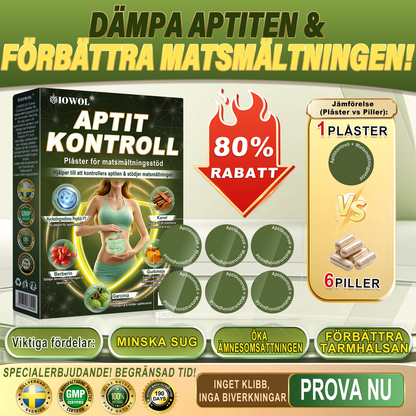 IOWOL® APPETITKONTROLLPLÅSTER! INGA PILLER & INGEN HUNGER & INGEN KAMP & 100% RESULTAT.