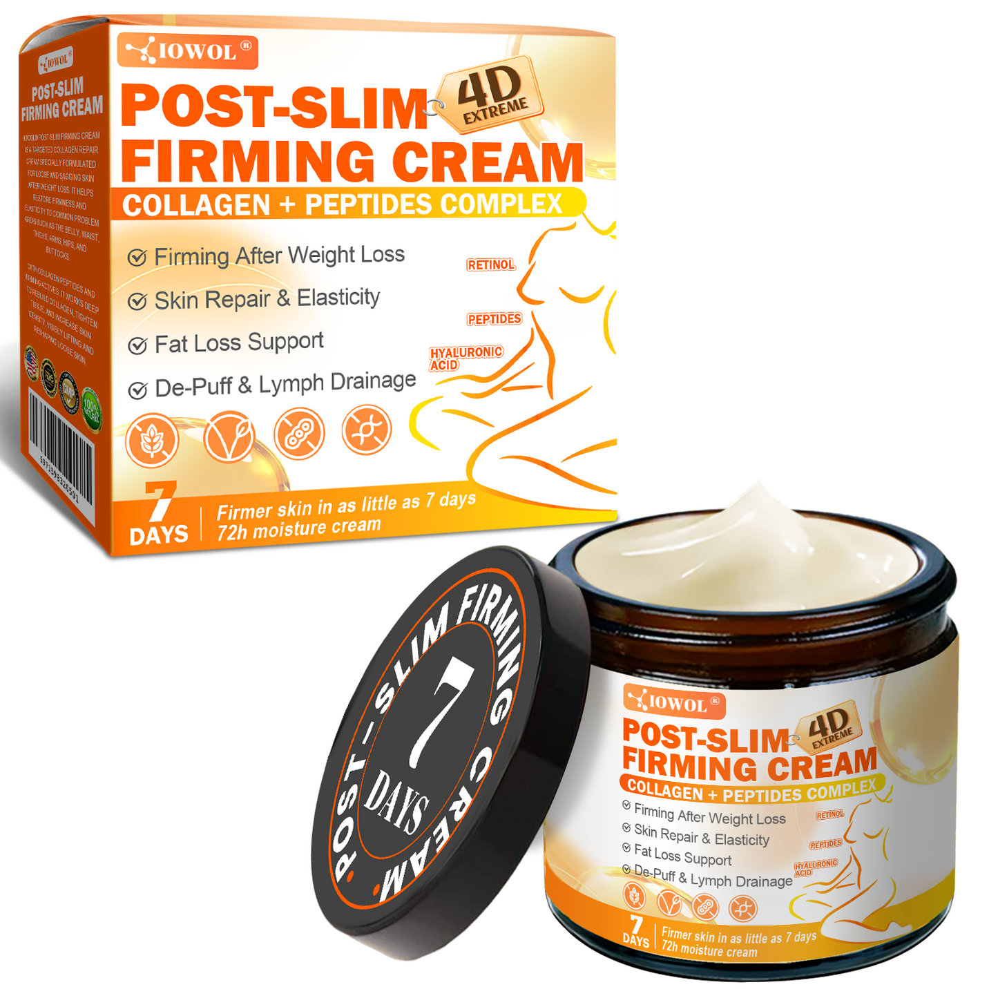 𝐎𝐟𝐟𝐢𝐜𝐢𝐚𝐥 𝐒𝐭𝐨𝐫𝐞 | 𝐈𝐎𝐖𝐎𝐋® 𝐏𝐨𝐬𝐭-𝐒𝐥𝐢𝐦 𝐅𝐢𝐫𝐦𝐢𝐧𝐠 𝐂𝐫𝐞𝐚𝐦 𝐰𝐢𝐭𝐡 𝐆𝐇𝐊-𝐂𝐮, 𝐀𝐫𝐠𝐢𝐫𝐞𝐥𝐢𝐧𝐞 & 𝐌𝐚𝐭𝐫𝐢𝐱𝐲𝐥 𝟑𝟎𝟎𝟎, 𝐜𝐨𝐥𝐥𝐚𝐠𝐞𝐧 𝐩𝐞𝐩𝐭𝐢𝐝𝐞𝐬 𝐚𝐧𝐝 𝐬𝐤𝐢𝐧-𝐟𝐢𝐫𝐦𝐢𝐧𝐠 𝐚𝐜𝐭𝐢𝐯𝐞𝐬 𝐭𝐨 𝐭𝐚𝐫𝐠𝐞𝐭 𝐥𝐨𝐨𝐬𝐞, 𝐬𝐚𝐠𝐠𝐢𝐧𝐠 𝐬𝐤𝐢𝐧 𝐚𝐟𝐭𝐞𝐫 𝐰𝐞𝐢𝐠𝐡𝐭 𝐥𝐨𝐬𝐬.