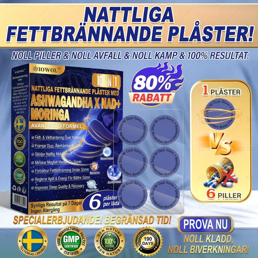 🔥 Vill du ha snabbare resultat? Lägg till detta erbjudande på 80 % rabatt för att påskynda dina framsteg. IOWOL® FETTFÖRBRÄNNANDE NATTPLÅSTER! INGA PILLER, INGET SVIN, INGET ANSTRÅNGNING och 100 % RESULTAT.