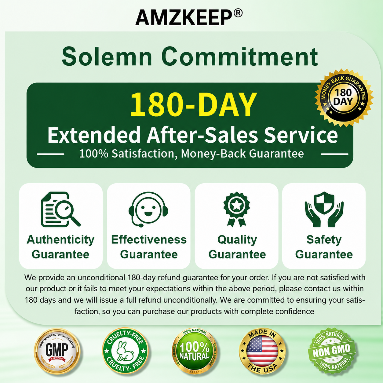 AMZKEEP® NAD+ Moringa Berberine AMPK Support Nano Microneedle Patch